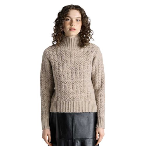 Cue Merino Alpaca Blend Cable Turtle Neck Knit